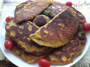Вегетарианские чебуреки с чечевично-рисовым фаршем