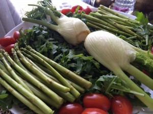 Спаржа, рук кола и помидорки черри! Фенхель не смогла есть из- за его специфического запаха пиктусином